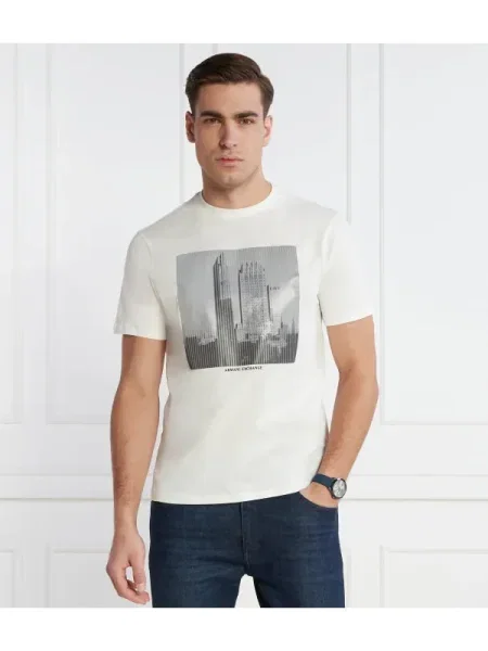Armani Exchange Tricou alb