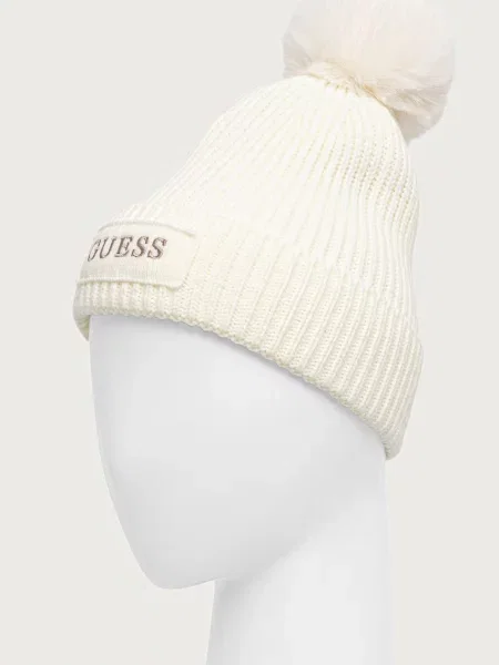 Čiapka Guess Krémová béžová