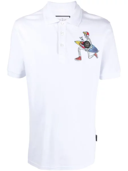 Polo Philipp Plein cu imagine alb