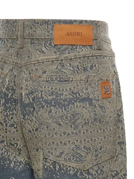 Blugi Amiri cu model paisley albastru
