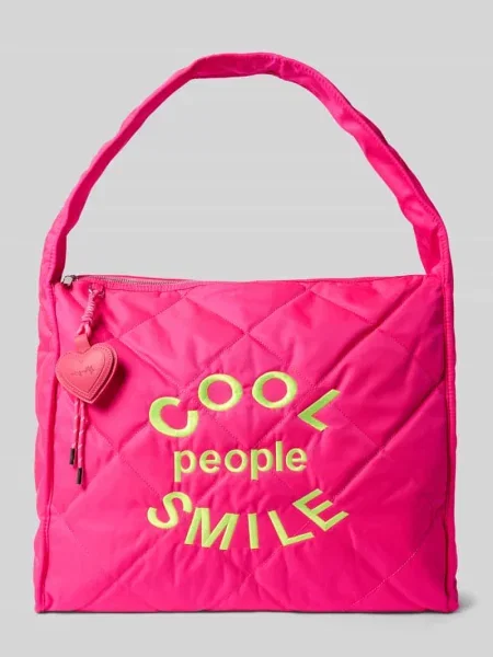 Torba shopper z wyhaftowanym napisem model Cool People' Miss Goodlife