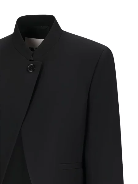 Gulerat geacă Jil Sander de lână negru