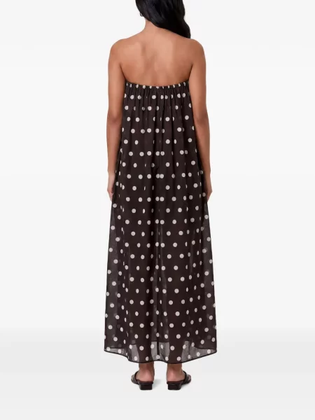 Rochie maxi Nicholas fără bretele maro