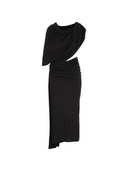 Rochie midi Balenciaga drapată negru