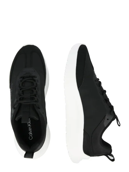 Sneakerși Calvin Klein din piele negru