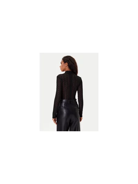 Bluza Bardot za žene s uzorkom crna