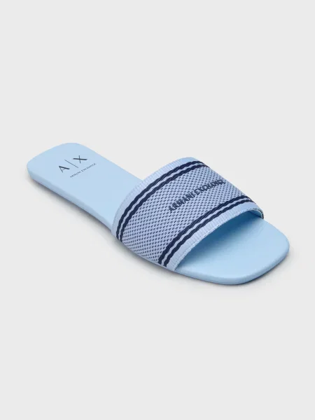 Шлепанцы Armani Exchange голубые