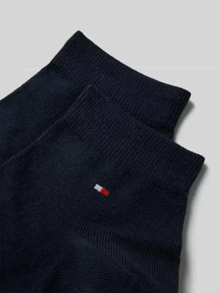 Skarpety stopki z mieszanki bawełny w zestawie 2 szt. model QUARTER’ Tommy Hilfiger granatowe