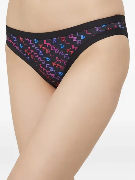 Bikini Karl Lagerfeld nyomtatás fekete