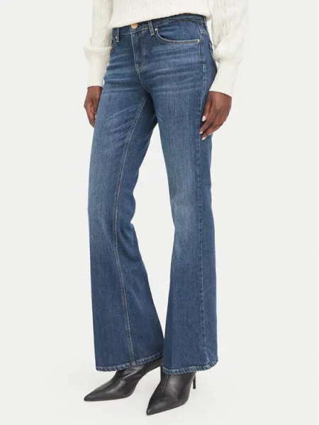 Guess Jeans hlače Bootcut Fit modra