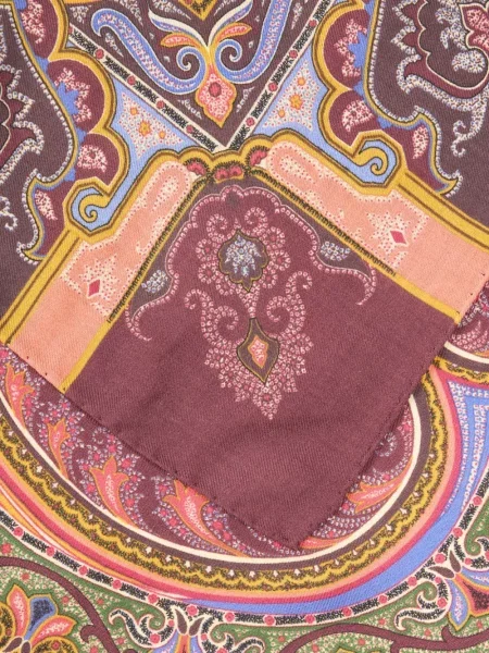 Fular Etro cu imagine cu model paisley roz
