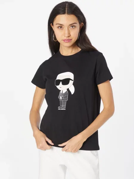 Karl Lagerfeld Tricou negru alb