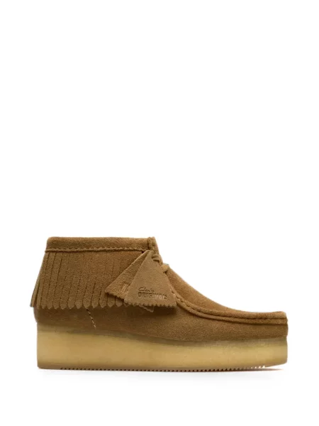 Botine Clarks Originals cu franjuri cu pană maro