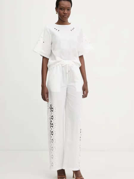 Weekend Max Mara tricou de damă din TARGA alb