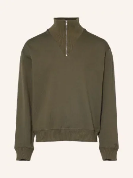 Arket Bluza Dresowa Typu Troyer gruen oliwkowa