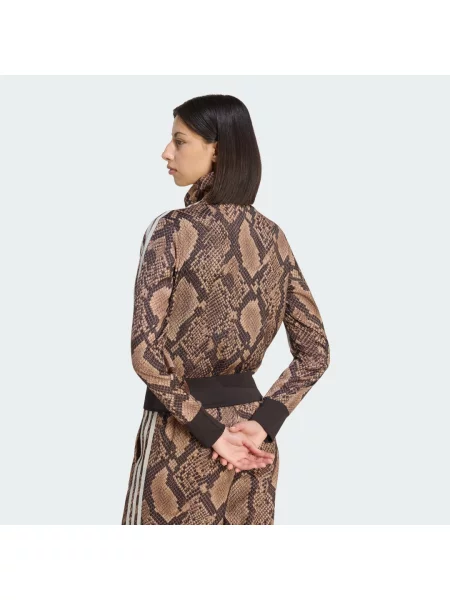 BLUZA SATIN SNAKE PRINT FIREBIRD brązowa