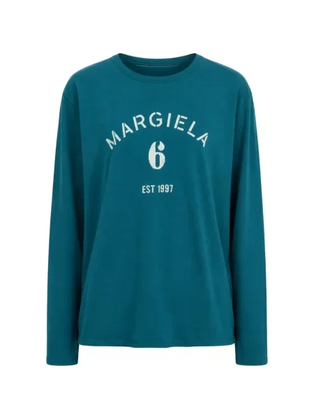 Lung hanorac Mm6 Maison Margiela cu imagine albastru