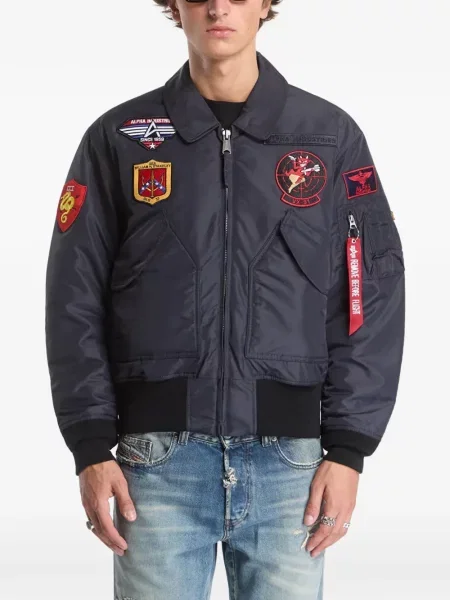 Geacă bomber Alpha Industries albastru