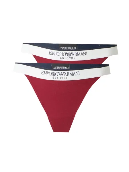 Emporio Armani Tanga roși aprins / negru / murdar alb