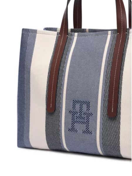 Torbica Tommy Hilfiger Th City Satchel Jacquard plava