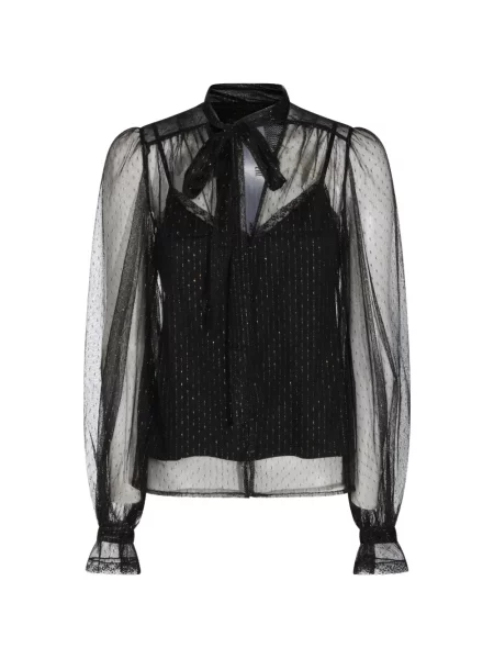 Top Twinset cu funde negru