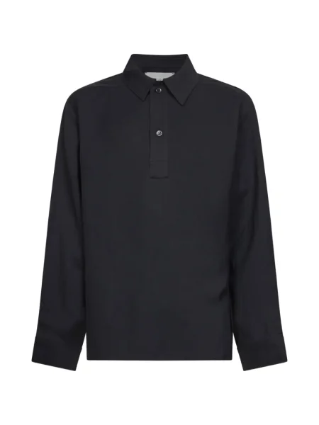 Polo Studio Nicholson cu mâneci lungi lung negru