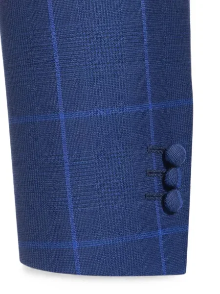 Costum Ramon Sanjurjo în carouri albastru