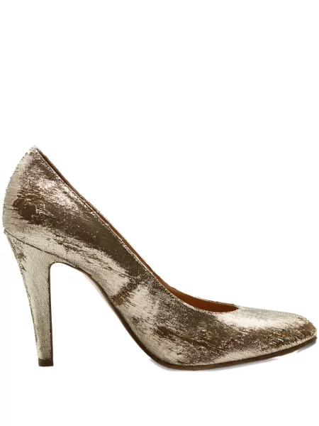 Pantofi cu toc Maison Margiela din piele auriu