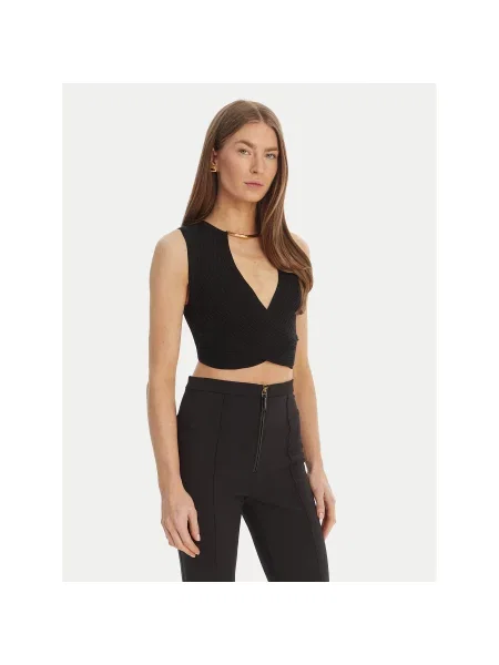 Elisabetta Franchi Τοπ Regular Fit μαύρο