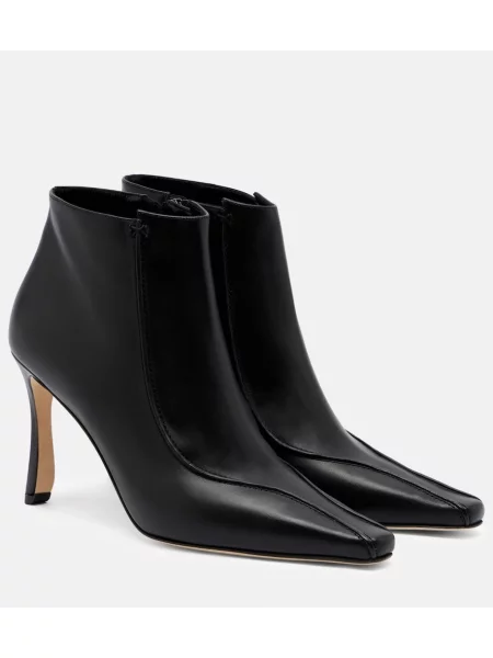 Cizme scurte Manolo Blahnik din piele negru