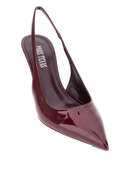 Pantofi cu toc Paris Texas slingback roșu