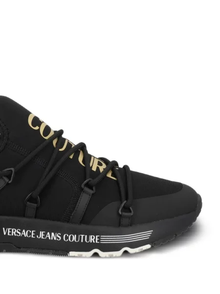 Sneakers Versace Jeans Couture με κορδόνια με σχέδιο με δαντέλα μαύρο