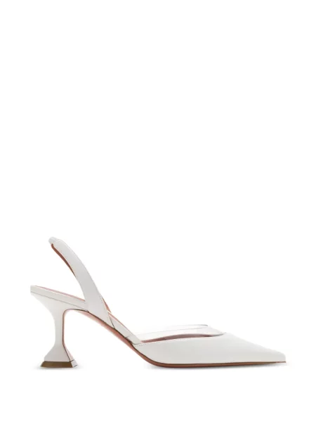 Pantofi cu toc Amina Muaddi slingback alb