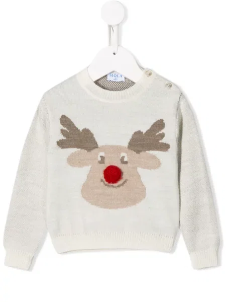 Sweter dziecięcy Siola biały