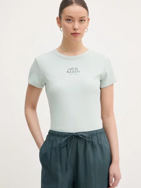 Calvin Klein Jeans t-shirt γυναικείο με ελαστάν