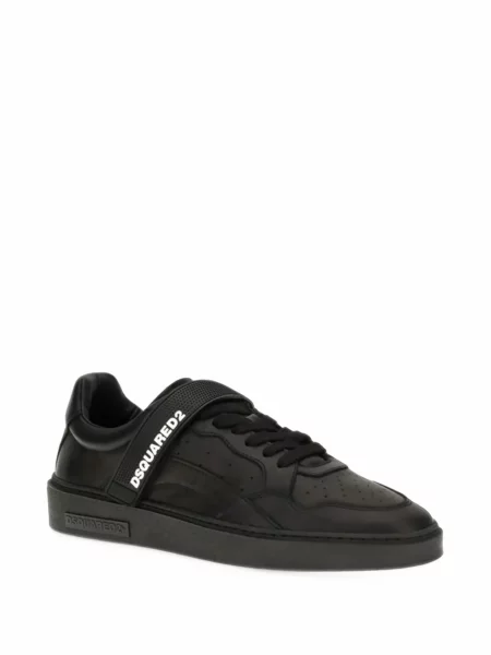 Sneakerși Dsquared2 din piele cu bretele negru