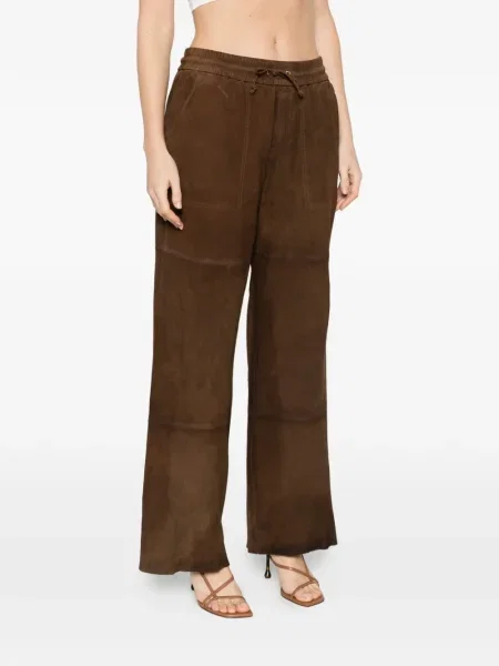 Pantaloni P.a.r.o.s.h. din piele de căprioară maro