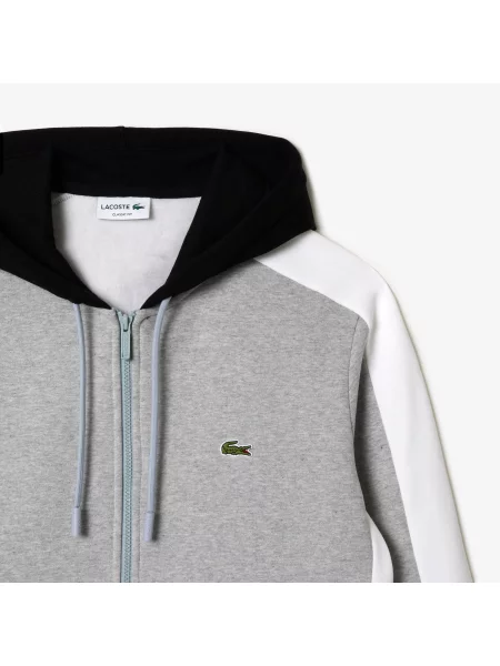 Bluza z kapturem Lacoste szara
