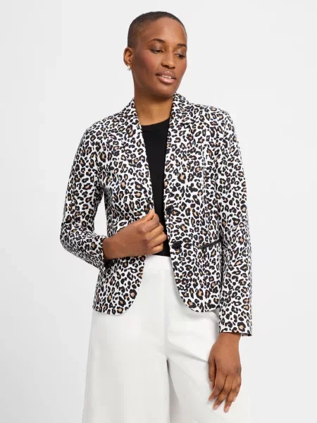 Betty Barclay Krótka marynarka Kobiety czarny|beżowy|biały wzorzysty 36 biała