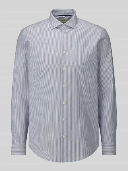 Koszula biznesowa o kroju slim fit z pasem na plecach Jake*s niebieska