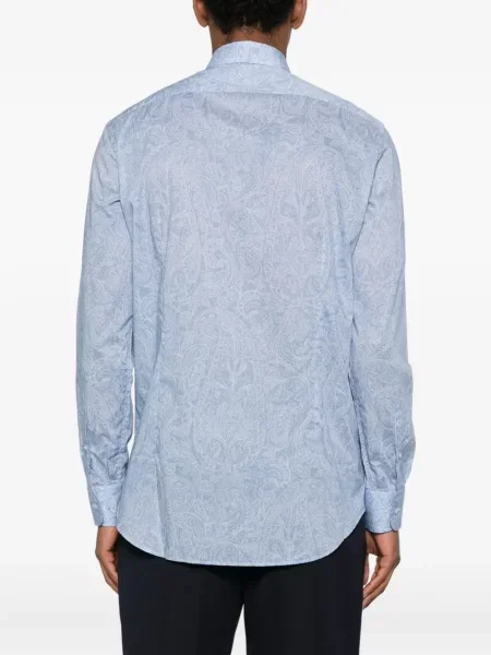Cămașă Etro cu imagine cu model paisley albastru