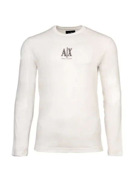 ARMANI EXCHANGE Póló barna fehér
