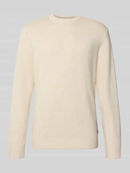Sweter z dzianiny z okrągłym dekoltem model ‘MILANO’ Jack & Jones Premium biały