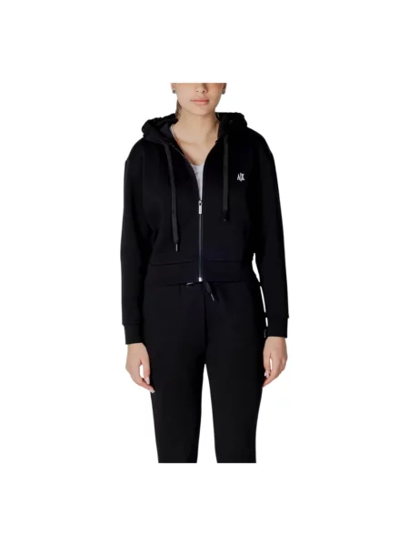 Bluza z kapturem Armani Exchange z kapturem czarna