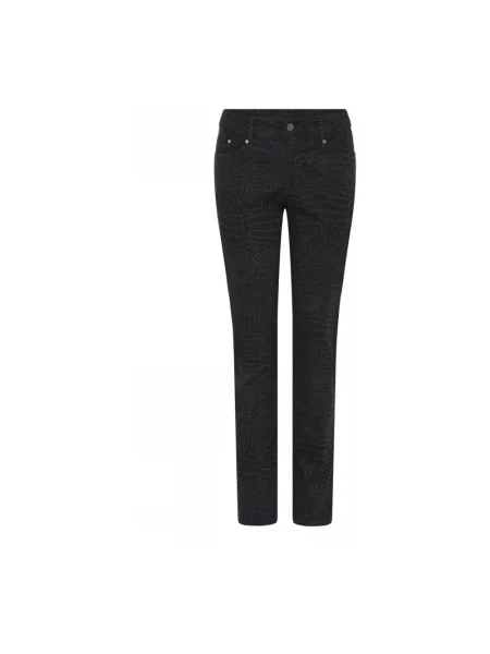Jeansy C.ro w wężowy wzór czarne