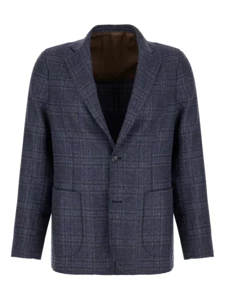 Кариран блейзър Barba синьо