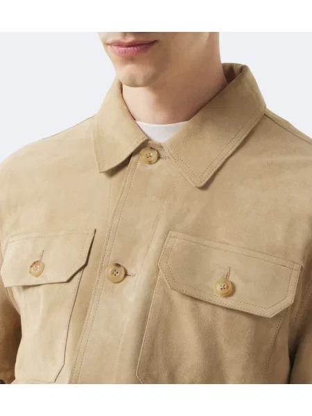 Semišová bunda Polo Ralph Lauren béžová