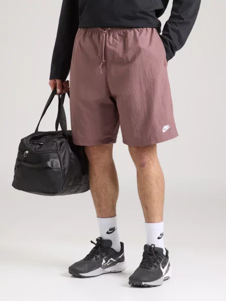 Nike Sportswear Nohavice CLUB burgundská