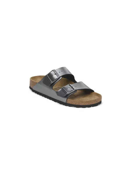 Klapki BIRKENSTOCK Arizona BF Narrow metallic black szare