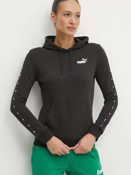 Μπλούζα Puma με κουκούλα μαύρο